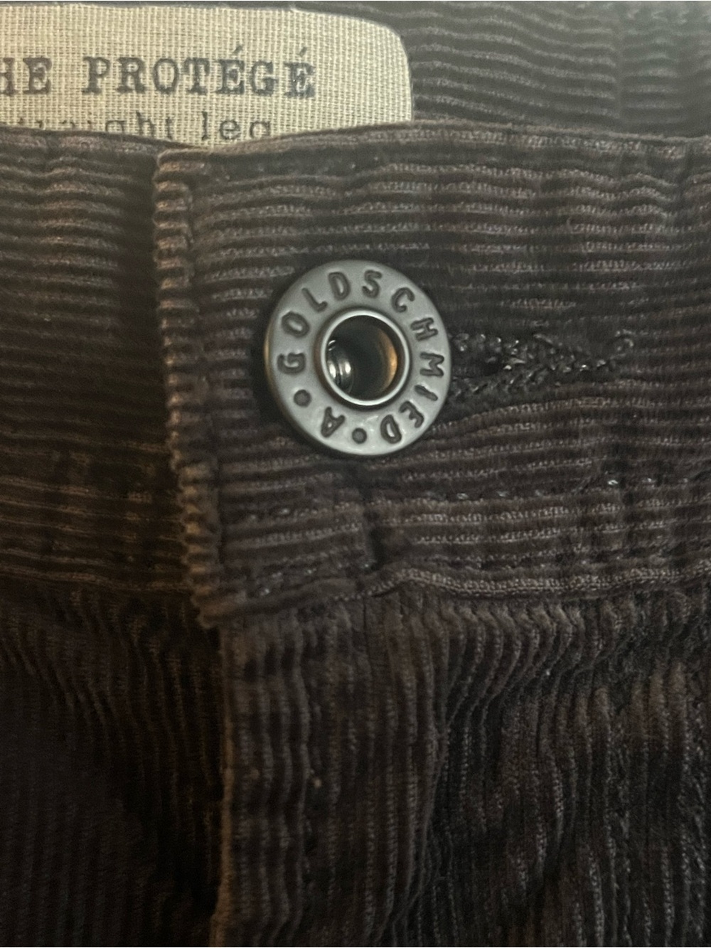 Ag Adriano Goldschmied  The Protege Straight Corduroy Jeans off-black, 36x30.75 - Picture 3 of 14